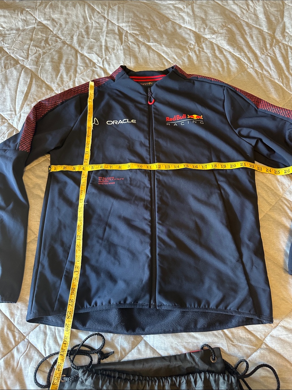 Men's Navy Performance Track Jacket - Picture 5 of 6